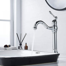 Load image into Gallery viewer, Basin Tap Retro 360 Swivel Bathroom Sink Faucet Single Lever Mixer Gold/Silver