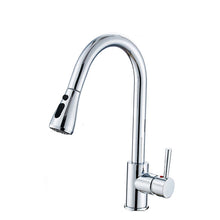 Load image into Gallery viewer, kitchen tap with pull out spray Kitchen Tap Chrome Finish 360° Faucet Pull Out Sprayer 1 Handle Mixer