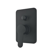 Load image into Gallery viewer, concealed shower valve black matte finish Concealed Rear Wall Black Matt Square Shower Set Mixer Square Head