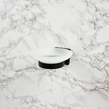 Load image into Gallery viewer,  black soap holder for bathroom Soap Holder Black Glass Dish & Holder Modern Designer Bathroom Wall Mounted Accessory