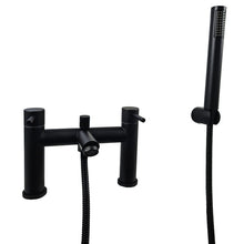 Load image into Gallery viewer, Bath Filler Tap Waterfall Bathroom Black Modern Waterfall Basin Bath Sink Mono Square Mixer Bath Filler Tap