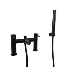 Load image into Gallery viewer, Bath Filler Tap  Bathroom Black Modern Waterfall Basin Bath Sink Mono Square Mixer Bath Filler Tap