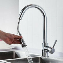 Load image into Gallery viewer, best kitchen tap Kitchen Tap Chrome Finish 360° Swivel Kitchen Sink Faucet Pull Out Sprayer