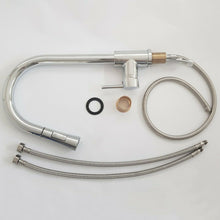 Load image into Gallery viewer, pull out mixer tap Kitchen Tap Chrome Finish 360° Swivel Kitchen Sink Faucet Pull Out Sprayer