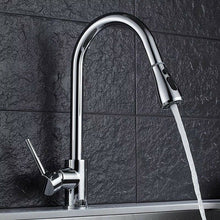 Load image into Gallery viewer, Kitchen Tap Kitchen Tap Chrome Finish Pull Out Tap Sink Taps Pull Down Mixer Tap 360 Swivel Spout Single Lever