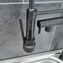 Load image into Gallery viewer, Single Lever Faucet Deck Mounted Kitchen Tap Kitchen Tap Black Finish Mixer Tap Pull Down Dual Spout Spray Single Lever Faucet
