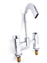 Load image into Gallery viewer, Bath Filler Mixer Tap Waterfall Effect Deck Mounted Chrome Finish