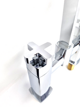 Load image into Gallery viewer, Deck Mounted Bath Filler Mixer Tap Chrome Finish