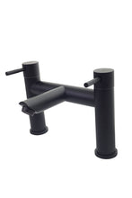 Load image into Gallery viewer, Black Matte Bath Filler Tap Bathroom Modern Waterfall Black Finish Basin Bath Sink Mono Square Mixer Bath Filler Tap