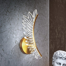 Load image into Gallery viewer, Minimalist Wall Sconces Gold Single Acrylic Lampshade LED Three-Color Light Bedside Lamp
