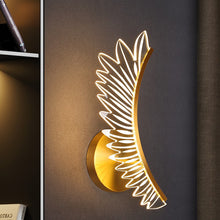 Load image into Gallery viewer, Minimalist Wall Sconces Gold Single Acrylic Lampshade LED Three-Color Light Bedside Lamp
