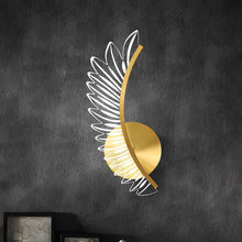 Load image into Gallery viewer, Minimalist Wall Sconces Gold Single Acrylic Lampshade LED Three-Color Light Bedside Lamp
