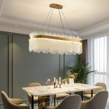 Load image into Gallery viewer, Oval Crystal Chandelier Lighting Ceiling Light Led Modern Gold/Smoky Gray 80 cm
