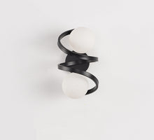Load image into Gallery viewer, Metal Wall Lights 2-Light Glass Ball Modern Bedroom Bedside Wall Sconces Gold / Black
