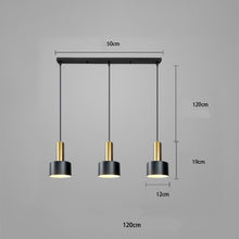 Load image into Gallery viewer, Black 3-Light Pendant Light Fixtures E27 Base
