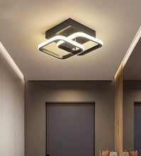 Load image into Gallery viewer, Ceiling Light LED 2 Square 22 W Black/White Small 3 Color Lights 28cm
