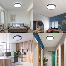 Load image into Gallery viewer, LED Ceiling Light Panel Down Lights Black 34cm Cool White
