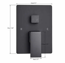 Load image into Gallery viewer, Concealed Rear Wall Matte Black Shower Mixer System Shower Set Wall Mounted

