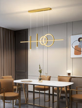 Load image into Gallery viewer, Linear Pendant Light LED Black/Gold Modern Lighting Kitchen Island Linear
