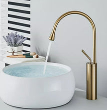 Load image into Gallery viewer, Basin Hot and Cold Water Faucet Kitchen Faucet Brushed Black/Gold Deck Mounted 360 Rotating Basin Sink Tap Mixer
