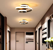 Load image into Gallery viewer, Semi Flush LED Ceiling Light Ceiling Lamp Light Fixtures 18W Nordic Minimalist Black/White
