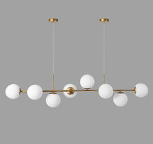 Load image into Gallery viewer, Glass Chandelier E27 Gold and Matte White 6/8 Lights
