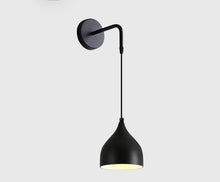Load image into Gallery viewer, Wall Mount Light Modern 1 Light Wall Pendant Lamp for Bedside Black E27
