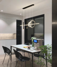 Load image into Gallery viewer, Linear Pendant Light LED Black/Gold Modern Lighting Kitchen Island Linear
