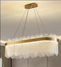 Load image into Gallery viewer, Oval Crystal Chandelier Lighting Ceiling Light Led Modern Gold/Smoky Gray 80 cm
