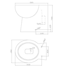 Load image into Gallery viewer, Ceramic Back To Wall Rimless Bathroom Toilet Pan
