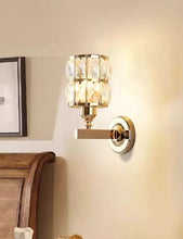 Load image into Gallery viewer, Wall Lamp LED Crystal Pink Gold Wall Sconces Lights Indoor
