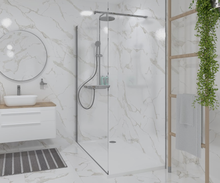Load image into Gallery viewer, Walk In Screen Panel 700/760mm Wet Room Shower Enclosure Glass With Shower Tray
