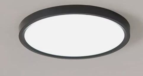 LED Ceiling Light Fixture 6000K Cool White Round Flush Mount Ceiling Light White/Black