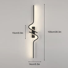 Load image into Gallery viewer, Wall Lights Minimalist Long Strip Wall Sconce LED Linear Wall Lamp Black 60/100cm
