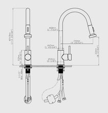 Load image into Gallery viewer, Kitchen Mixer Tap Chrome Pull Out Swivel Spout Stainless Steel
