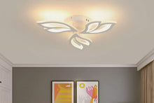 Load image into Gallery viewer, Bedroom LED Lights For Ceiling Flower Chandelier Flush Mount Ceiling Lamp Fixture Black/White 50cm
