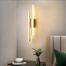 Load image into Gallery viewer, LED Wall Light 28 Watt Brushed Gold Finish Warm White Indoor Wall Lamp
