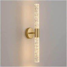 Load image into Gallery viewer, LED Wall Sconce Crystal with Bubble Glass Wall Lamps Modern Indoor Crystal Black/Gold Warm White
