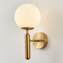 Load image into Gallery viewer, LED Wall Light Indoor Modern E27 Wall Sconce with Globe Glass Ball Black/Gold

