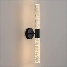 Load image into Gallery viewer, LED Wall Sconce Crystal with Bubble Glass Wall Lamps Modern Indoor Crystal Black/Gold Warm White
