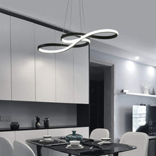 Load image into Gallery viewer, LED Ceiling Light Chandelier Hanging Fixture Pendant Light Black 75cm Cool White
