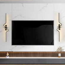 Load image into Gallery viewer, Wall Lights Minimalist Long Strip Wall Sconce LED Linear Wall Lamp Black 60/100cm
