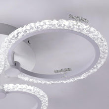Load image into Gallery viewer, LED Ceiling Light White Flush Mount Light 4 Rings Modern Chandelier 60cm Cold White
