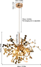 Load image into Gallery viewer, Chandelier Pendant Light Height Adjustable Silver/Gold Hanging Lamp
