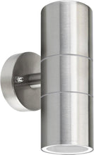 Load image into Gallery viewer, Outdoor Wall Light Silver Stainless Steel IP65 Up &amp; Down  – GU10
