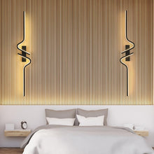 Load image into Gallery viewer, Wall Lights Minimalist Long Strip Wall Sconce LED Linear Wall Lamp Black 60/100cm
