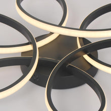 Load image into Gallery viewer, Modern Ceiling Light LED Semi Flush Mount Ceiling Fixture Black 43/74cm 3 Color Lights
