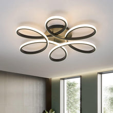 Load image into Gallery viewer, Modern Ceiling Light LED Semi Flush Mount Ceiling Fixture Black 43/74cm 3 Color Lights
