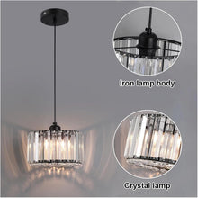 Load image into Gallery viewer, Nordic Crystal Pendant Lamp Black/Gold Glass Pendant Light Mini Modern Luxury E26
