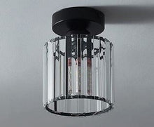 Load image into Gallery viewer, LED Ceiling Lights Semi Flush Pendant Light Glass Lampshade Golden/Black Round
